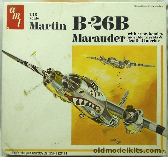 AMT 1/48 Martin B-26B Marauder, 7002 plastic model kit